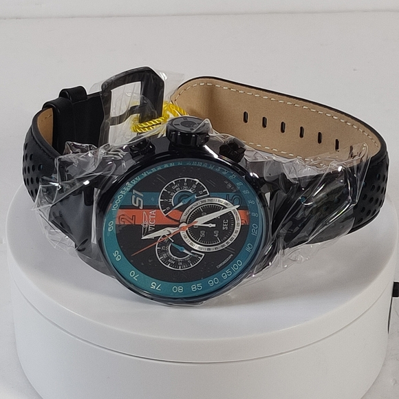 Invicta NWT 48mm S1 Rally Black and Teal Driving Watch - Picture 5 of 13